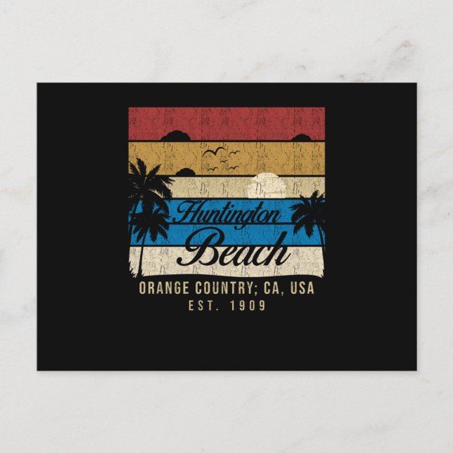 Huntington Beach California Postcard (Front)