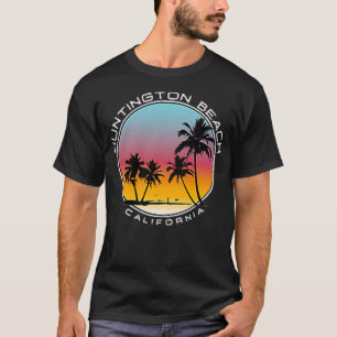 Huntington Beach California Retro Palm Tree TShirt