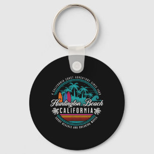 Huntington Beach California Sandy Beaches Breaking Keychain