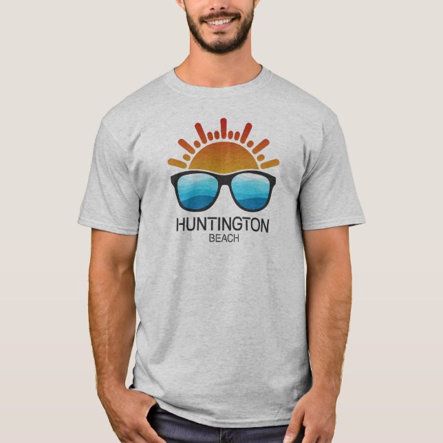 Huntington Beach California Sunglasses T-Shirt (Front)