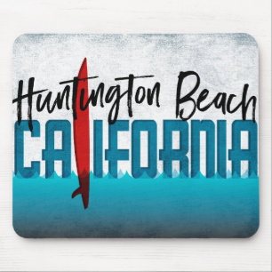 Huntington Beach California Surfboard Surfing Mouse Pad