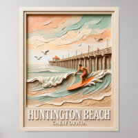 Huntington Beach California Texture Surfer Surfing