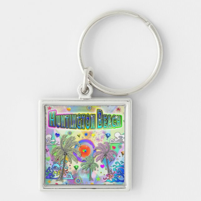 Huntington Beach Deep Dream Keychain (Front)