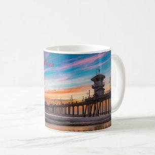Huntington Beach Pier at sunset Coffee Mug