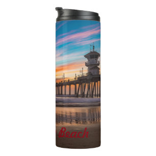 Huntington Beach Pier at sunset Thermal Tumbler