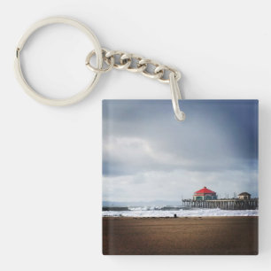 Huntington Beach Pier, CA Keychain