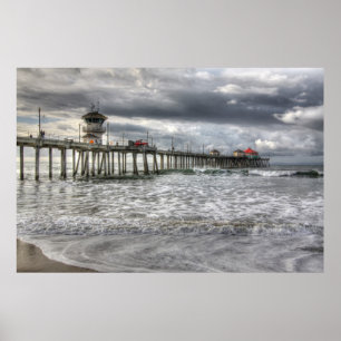 Huntington Beach Pier " Ca Poster