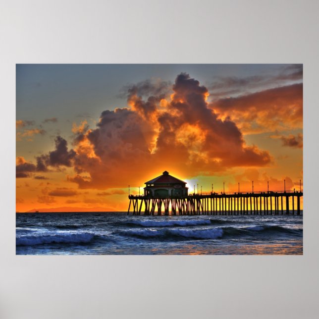 Huntington Beach Pier California Poster (Front)