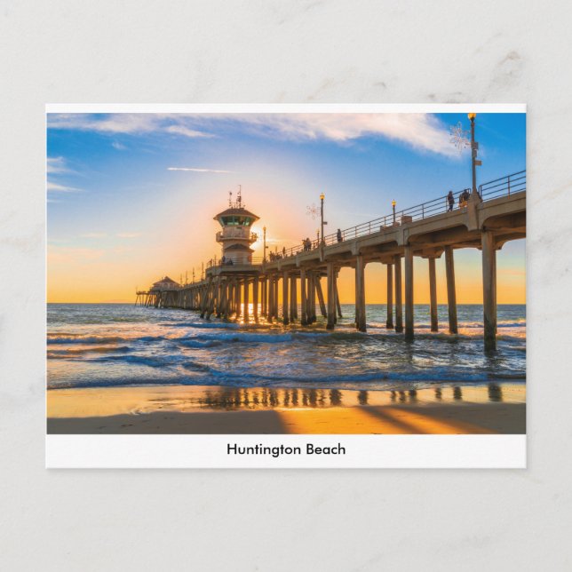 Huntington Beach Pier Postcard (Front)