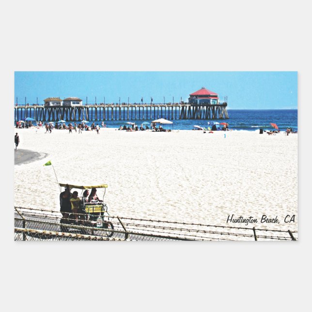 Huntington Beach Pier Sticker (Front)