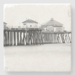 Huntington Beach Pier Stone Coaster