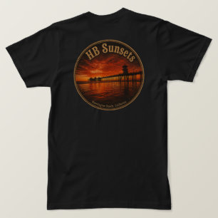 Huntington Beach Pier Sunset - John Minar T-Shirt