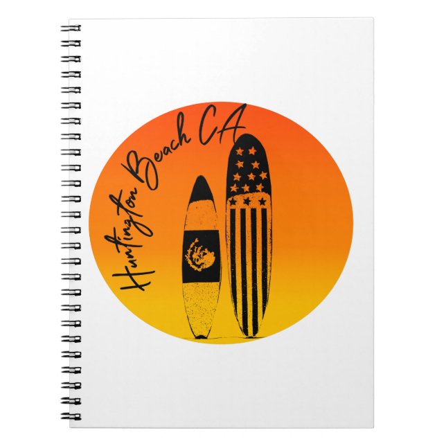 Huntington Beach Surfboards and Sunsets Notebook (Front)