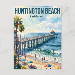 Huntington Beach USA Postcard