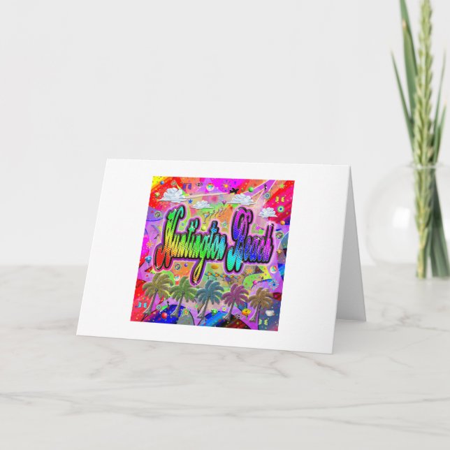 Huntington Beach Vista Express Greeting Card (Front)