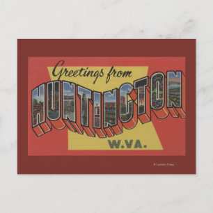 Huntington, West Virginia - Large Letter Scenes Postcard