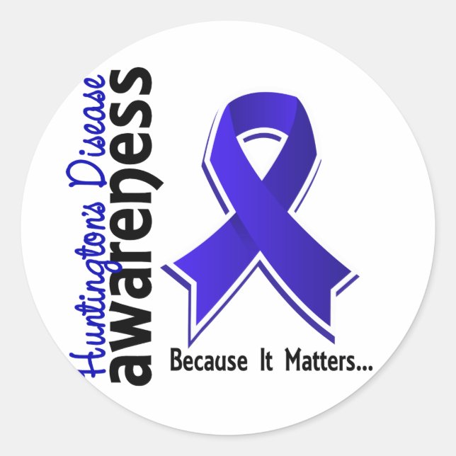 Huntington's Disease Awareness 5 Classic Round Sticker (Front)