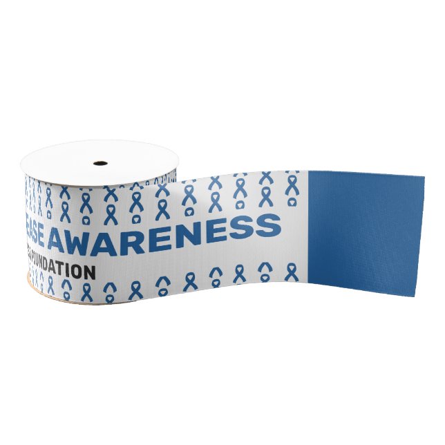 Huntington's Disease Awareness Pattern Ribbon Grosgrain Ribbon (Spool)