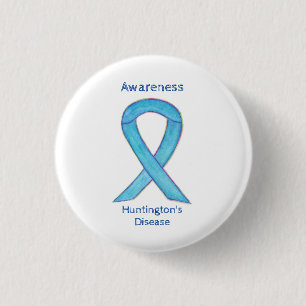 Huntington's Disease Awareness Ribbon Custom Pin