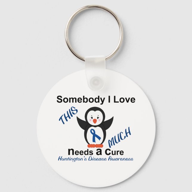 Huntington's Disease Awareness Someone I Love Keychain (Front)