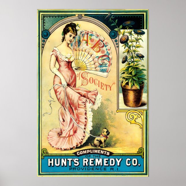 Hunt's Remedy Co. Ephemera POSTER PRINT A5 A2 (Front)