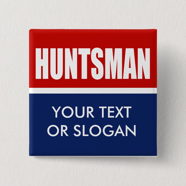 HUNTSMAN 2012 2 INCH SQUARE BUTTON (Front)