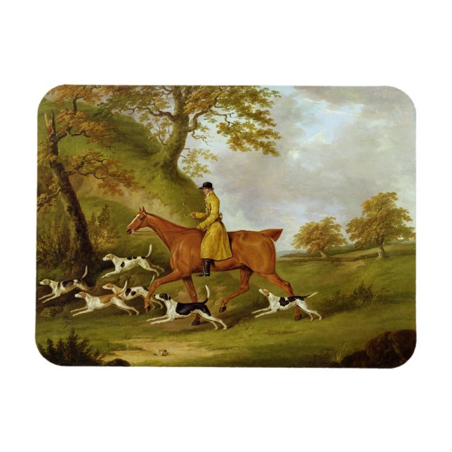 Huntsman and Hounds, 1809 (oil on canvas) Magnet (Horizontal)