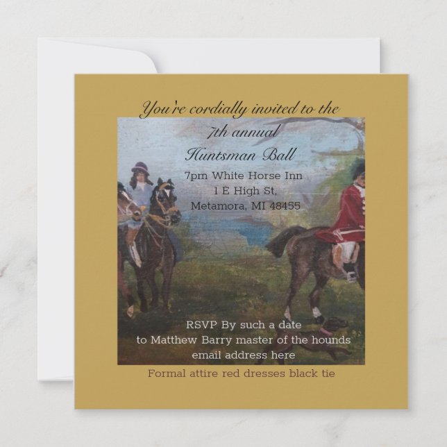 huntsman ball invitation (Front)