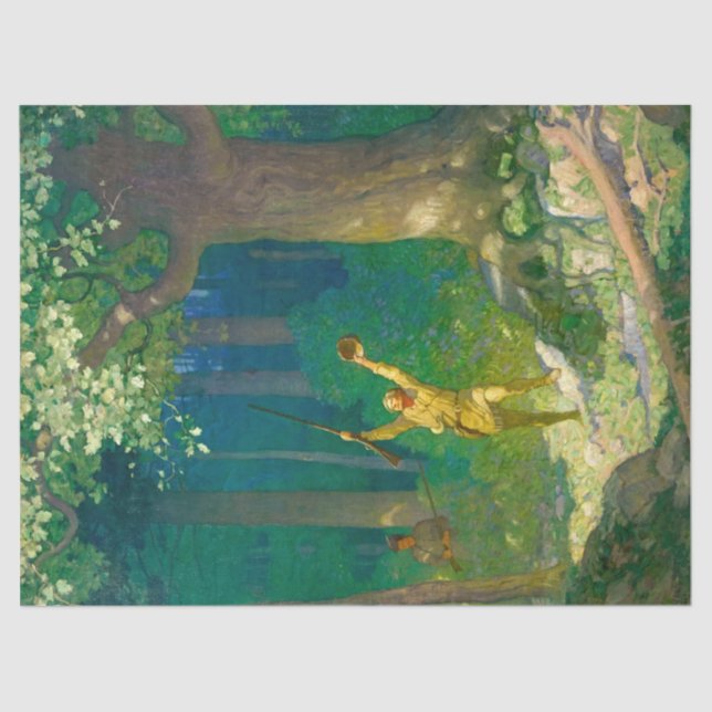 Huntsman by Newell Convers Wyeth Tissue Paper (Front)