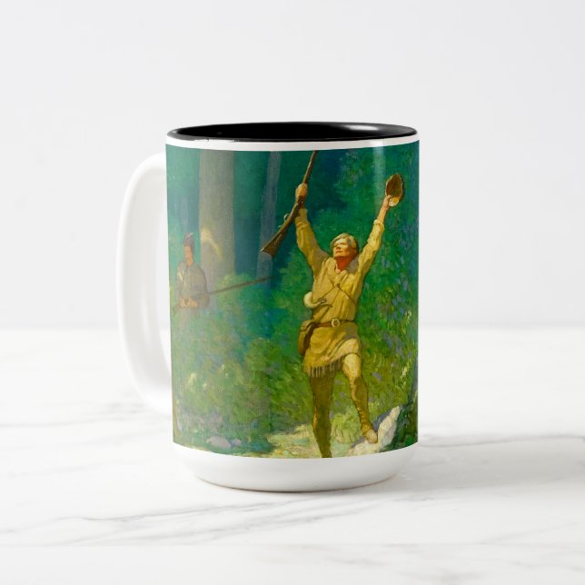 Huntsman by Newell Convers Wyeth Two-Tone Coffee Mug (Front Left)