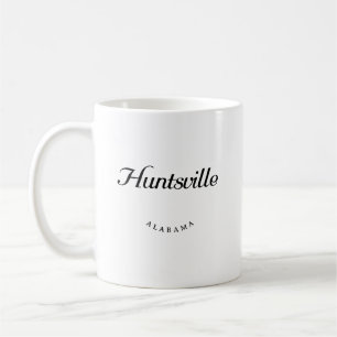 Huntsville Alabama Black Font Coffee Mug