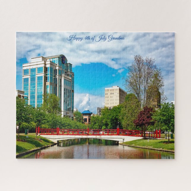 Huntsville Alabama Happy 4th of July Grandma Jigsaw Puzzle (Horizontal)