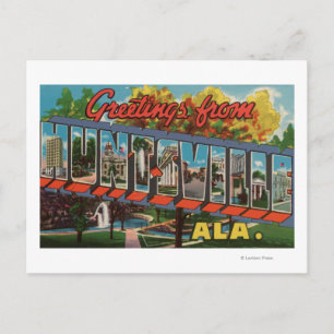 Huntsville, Alabama - Large Letter Scenes Postcard