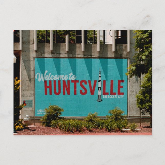 Huntsville Alabama Rocket City Postcard (Front)