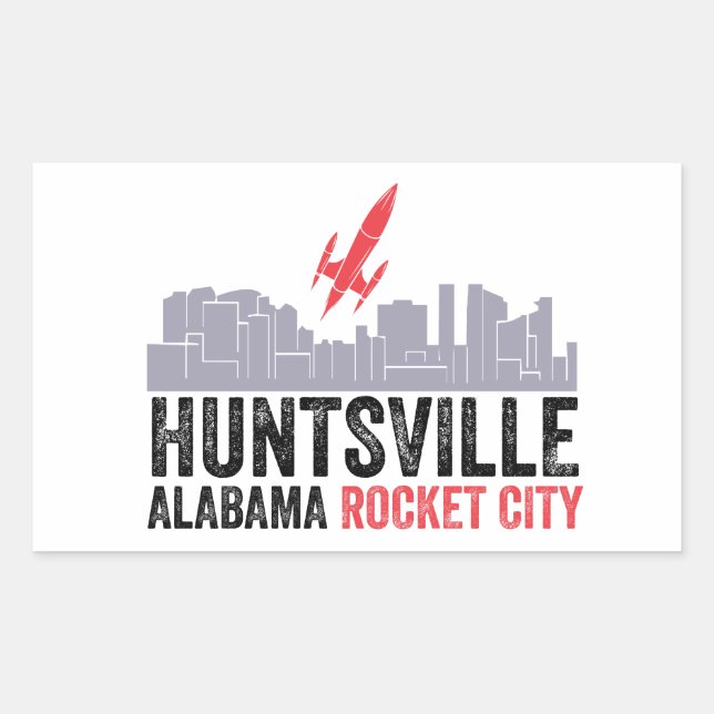 Huntsville Alabama Rocket City Sticker (Front)