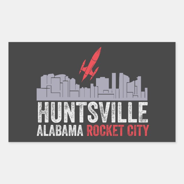 Huntsville Alabama Rocket City Sticker (Front)