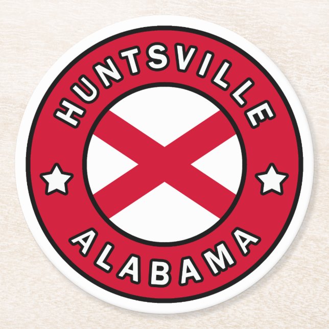 Huntsville Alabama Round Paper Coaster (Front)
