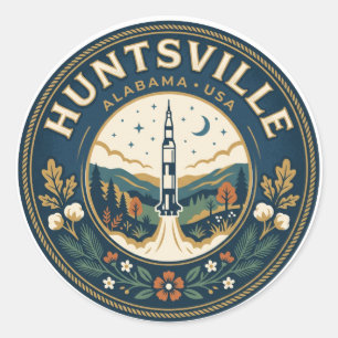 Huntsville, Alabama, USA Classic Round Sticker
