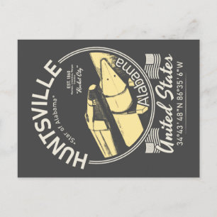 HUNTSVILLE CITY ALABAMA - ROCKET SPACESHIP POSTCARD