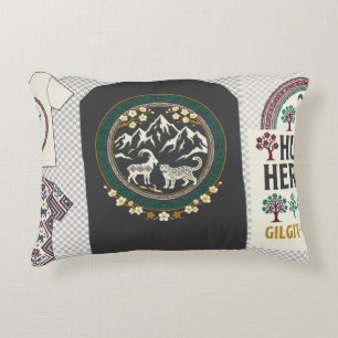 Hunza Heritage Graphic T-Shirt   Gilgit-Baltistan  Accent Pillow