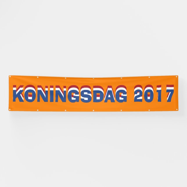 Hup Holland Hup, Netherlands Dutch Koningsdag 2017 Banner (Horizontal)