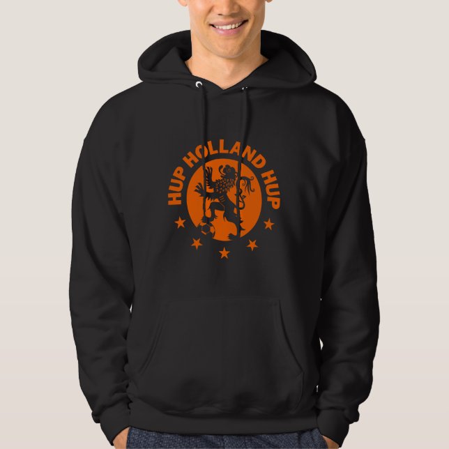 Hup Holland Hup - Orange Dutch Lion Hoodie (Front)