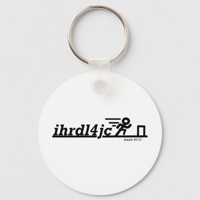 Hurdle For Jesus Keychain (Front)