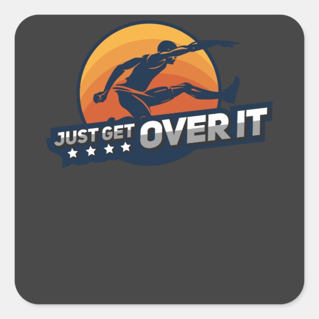 Hurdler Hurdling Sport Gift Square Sticker (Front)