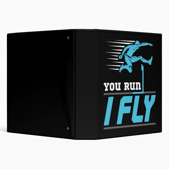 Hurdles You Run I Fly Hurdler Track Field Binder (Background)
