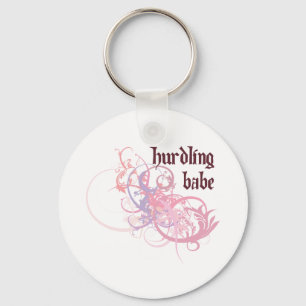 Hurdling Babe Keychain