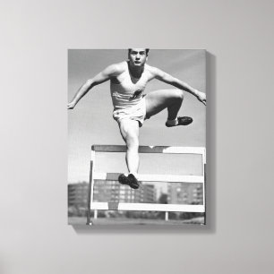 Hurdling Canvas Print