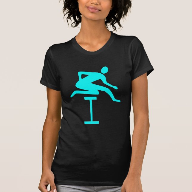 Hurdling - Cyan T-Shirt (Front)
