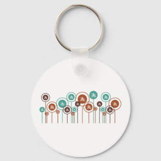 Hurdling Daisies Keychain