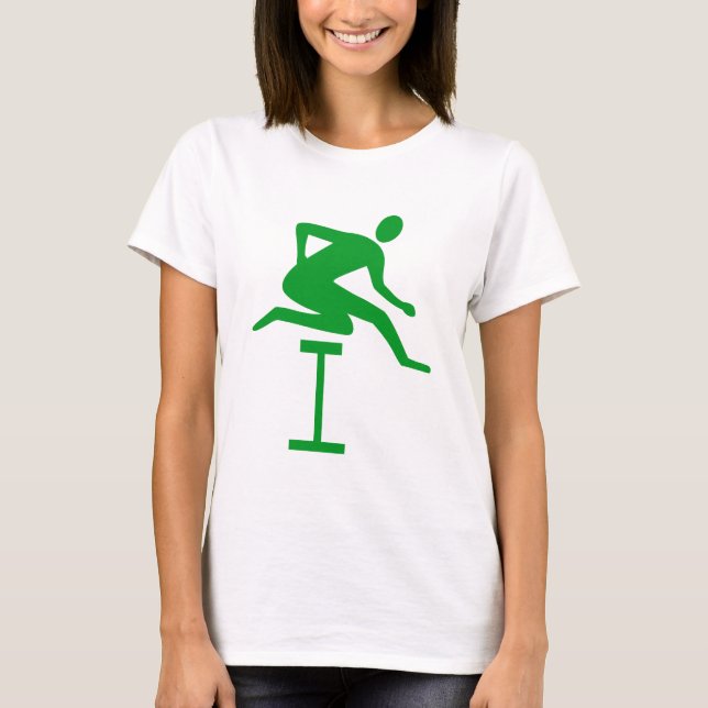 Hurdling - Grass Green T-Shirt (Front)